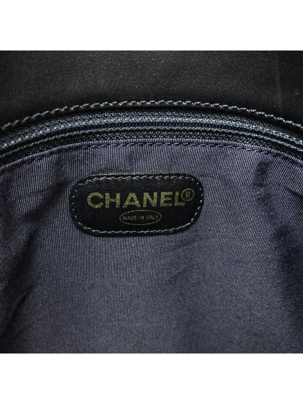 Chanel CC Logo Tote Bag Lambskin